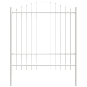 Cerca de Jardim com Topo Arqueado Branco 1.7x1.75 m em Aço H