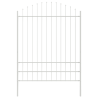 VidaXL Cerca de Jardín con Parte Superior de Arco Blanca 1.7x2 m de Acero 2