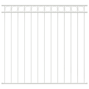 Painel de Cerca  Branco 1.7x1.2 m em Aço H