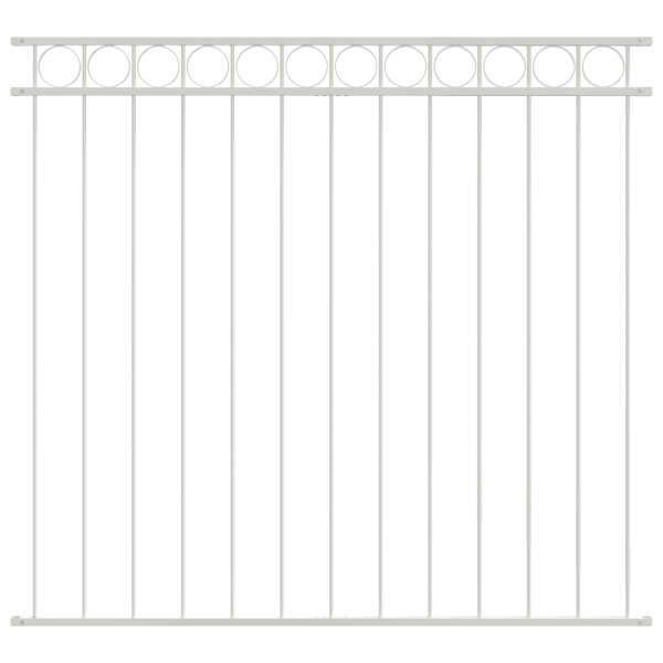 Painel de Cerca  Branco 1.7x1.2 m em Aço M 2