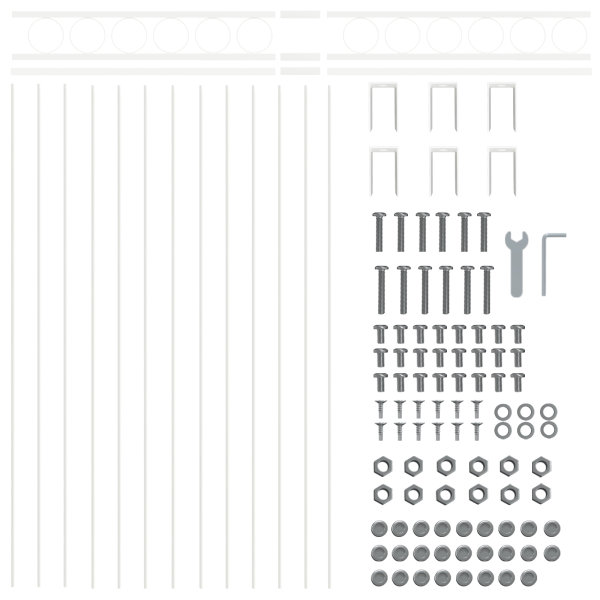 Panel de Cerca  Blanco 1.7x1.5 m de Acero M 5