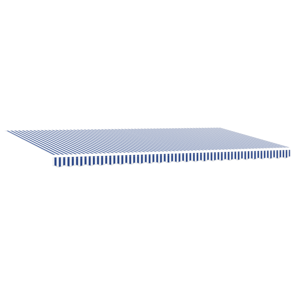 Toldo Retrátil with Manual Azul e branco 6 x 3 m Tecido e metal M 3