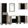 Juego de muebles de baño 5 pcs Madera Nuez 38 x 33 x 160 cm 2