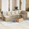 Conjunto de Sofá de Jardim 8 pcs Bege. branco Grande 1