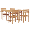 Conjunto de Comedor de Jardín 5 pcs Marrón 2