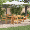Conjunto de Comedor de Jardín 7 pcs Marrón 1