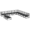 Conjunto de Sofá de Jardim 11 pcs Preto 70 x 70 x 32 cm 5