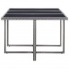 Set de comedor de jardín 11 pzas y cojines ratán sintético gris 5