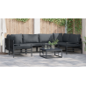 Conjunto de sofá de jardín 6 pcs Antracita Acero 4
