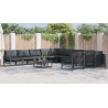 Conjunto de sofá de jardín 12 pcs Antracita Acero 4