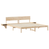 Estructura de cama Marrón 200 x 200 cm Madera maciza de pino 2