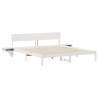 Estrutura da Cama Branco 200 x 200 cm Madeira de pinho maciça 2