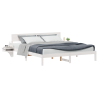 Estrutura da Cama Branco 200 x 200 cm Madeira de pinho maciça 3