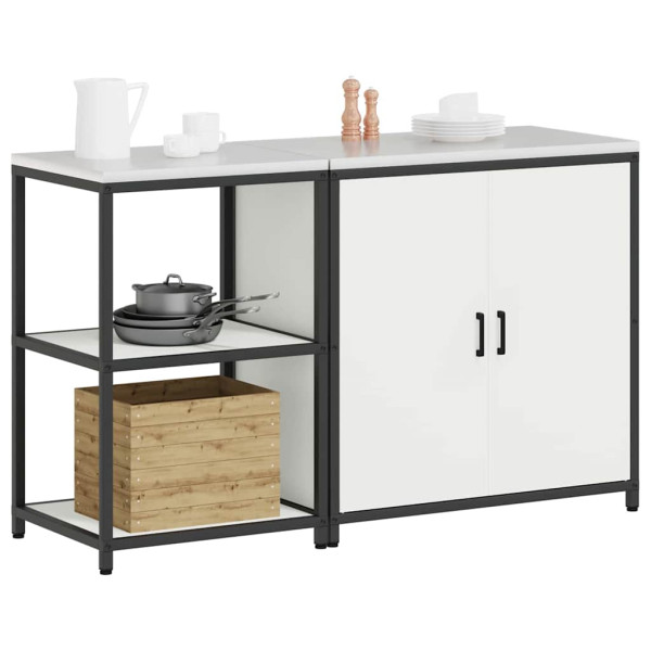 Juego de Almacenamiento de Cocina 2 pcs Blanco 150 x 50 x 92 cm M 3