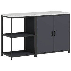 Juego de Almacenamiento de Cocina con estante 2 pcs Antracita H