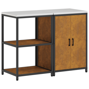 Juego de Almacenamiento de Cocina con estante 2 pcs Oxidado H