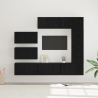Juego de Mueble de TV 8 pcs Roble negro 30.5 x 30 x 90 cm 1