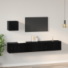 Set de TV Otro con almacenamiento con puerta 4 pcs Roble negro 60 x 30 x 30 cm 4