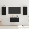 Conjunto de mueble de TV 3 pcs Roble negro 60 x 30 x 30.5 cm 4
