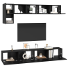 Conjunto de mueble de TV 5 pcs Roble negro 100 x 30 x 30 cm 3