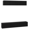 Conjunto de mueble de TV Otro 5 pcs Roble negro 80 x 30 x 30 cm 2