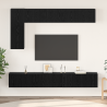 Juego de Mueble de TV 6 pcs Roble negro 30.5 x 30 x 90 cm 1