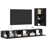 Conjunto de mueble de TV 4 pcs Roble negro 30.5 x 30 x 90 cm 3