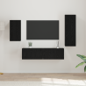 Juego de muebles de TV 4 pcs Roble negro 30.5 x 30 x 90 cm 1