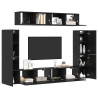 Conjunto de mueble de TV 8 pcs Roble negro 80 x 30 x 30.5 cm 3