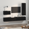 Conjunto de mueble de TV 4 pcs Roble negro 30.5 x 30 x 110 cm 4