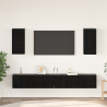 Mueble de TV de Pared 6 pcs Roble negro Madera contrachapada 1