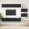 Mueble de TV 8 pcs Roble negro 60 x 30 x 30.5 cm 1