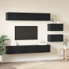 Conjunto de móvel de TV 8 pcs Carvalho preto 60 x 30 x 30.5 cm 4