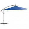 Guarda-sol de jardim cantilever c/ poste alumínio 350 cm azul 1