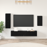 Juego de muebles de TV 4 pcs Roble negro 30.5 x 30 x 90 cm 1
