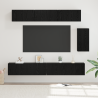 Conjunto de mueble de TV 6 pcs Roble negro 100 x 30 x 30 cm 1