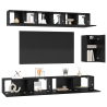 Conjunto de mueble de TV 6 pcs Roble negro 100 x 30 x 30 cm 3