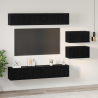 Mueble de TV 6 pcs Roble negro 80 x 30 x 30.5 cm 4