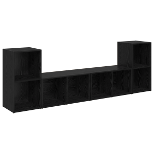 Conjunto de mueble de TV 4 pcs Roble negro 72 x 35 x 36.5 cm H