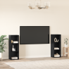 Conjunto de mueble de TV 2 pcs Roble negro 107 x 35 x 37 cm 4