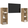 Conjunto de mueble de TV 2 pcs Roble artesanal 107 x 35 x 37 cm 3