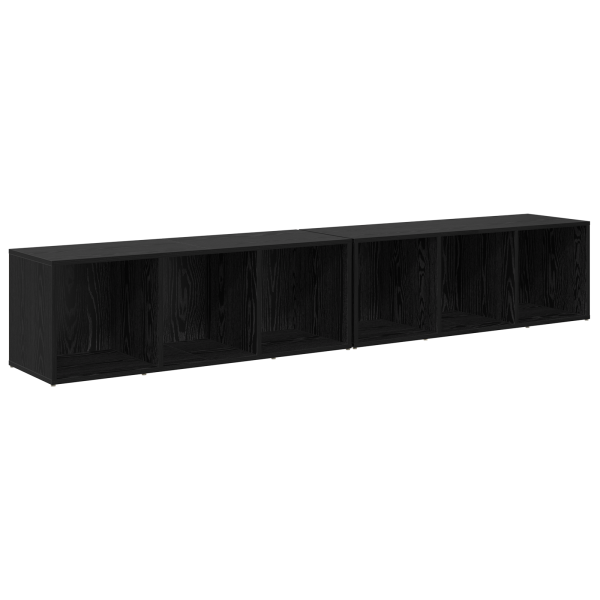 Conjunto de móvel de TV 2 pcs Carvalho Preto 37 x 35 x 107 cm M 2