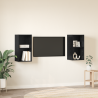 Gabinete de TV de Parede 2 pcs Carvalho Preto 37 x 37 x 72 cm 4