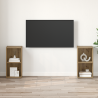 Conjunto de mueble de TV con estante 2 pcs Roble artesanal 4