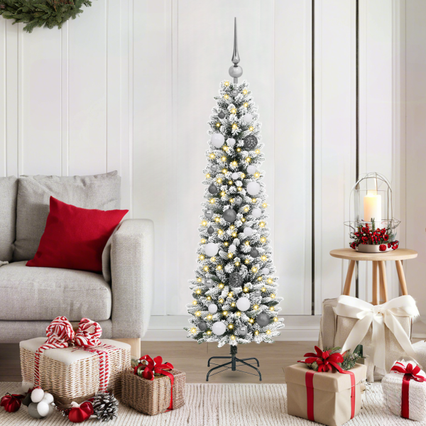 Árbol de Navidad Blanco 150 cm PVC D