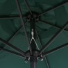 Sombrilla de aluminio verde 200x224 cm 2