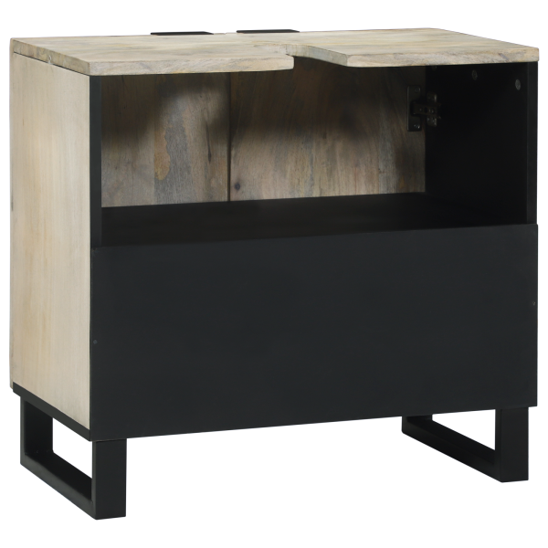 Mueble de lavabo con estante Marrón. Negro 62 x 33 x 58 cm M 5