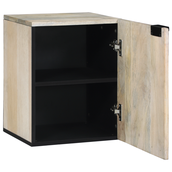 Mueble de lavabo con estante con almacenamiento con puerta Marrón 38 x 33.5 x 48 cm M 2