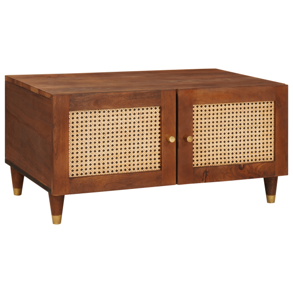 Mesas de centro con estante Marrón 80 x 50 x 40 cm D