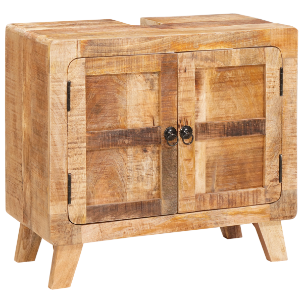 Gabinete de Baño Madera de mango maciza. Madera ingenierizada M 2